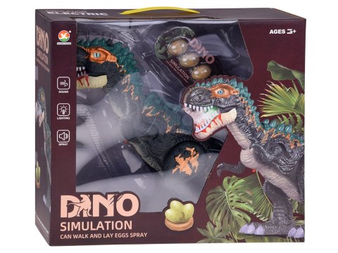 Duży dinozaur robot chodzi ryczy ZNOSI JAJKA efekty świetlne para ZA5716