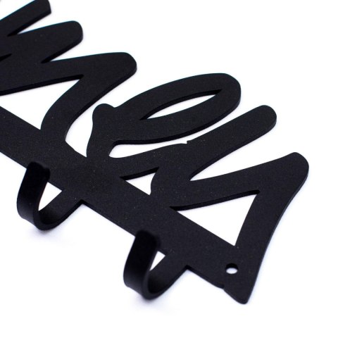 Wieszak ścienny Willkommen czarny