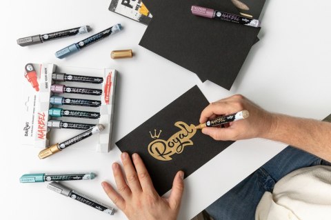 Zestaw 6 markerów MARBEL 4mm Metaliczne