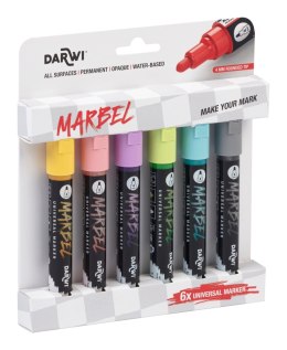 Zestaw 6 markerów MARBEL 4mm Pastele