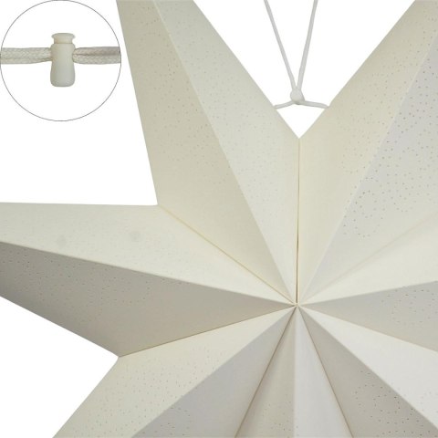 GWIAZDA DEKORACYJNA WISZĄCA PAPIEROWA 75CM BIAŁA