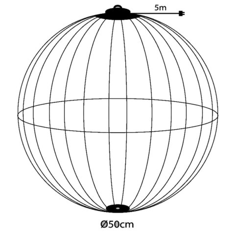 KULA DEKORACYJNA WISZĄCA 224LED RGB 50CM
