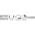 LAMPKI DRUCIKI NA BATERIE GIRLANDA 100 LED CIEPŁY BIAŁY FLASH