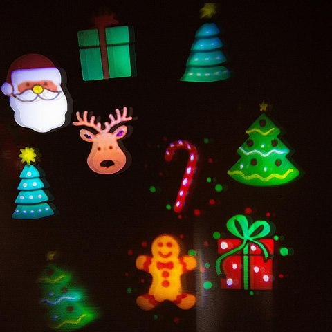 PROJEKTOR RZUTNIK LED WYMIENNE KLISZE ŚWIĘTA HALLOWEEN