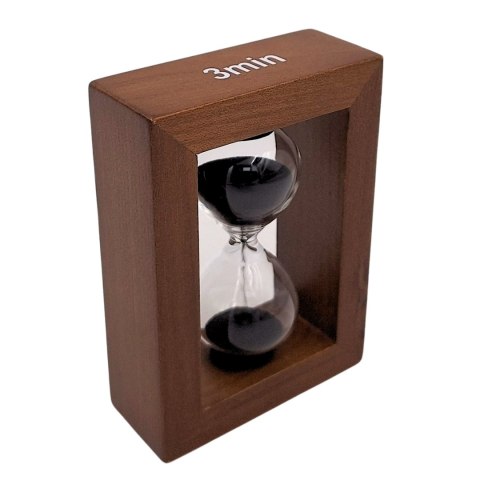 Klepsydra Piaskowa 3 Minuty w Drewnianej Ramie - Elegancka Dekoracja - M123