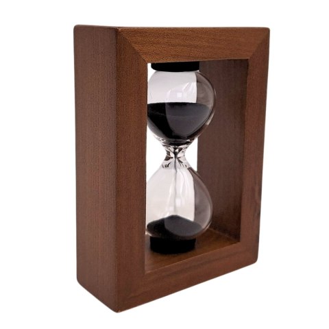 Klepsydra Piaskowa 3 Minuty w Drewnianej Ramie - Elegancka Dekoracja - M123