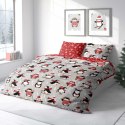 Pościel bawełniana 140x200 + 70x90 świąteczna wzór 076