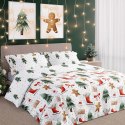 Pościel bawełniana 140x200 + 70x90 świąteczna wzór 078