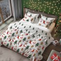 Pościel bawełniana 140x200 + 70x90 świąteczna wzór 078
