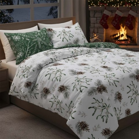 Pościel bawełniana 140x200 + 70x90 świąteczna wzór 083