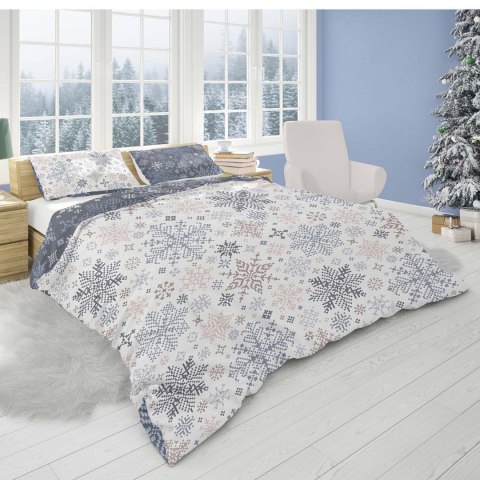 Pościel bawełniana 160x200 + 2x70x80 świąteczna wzór 077