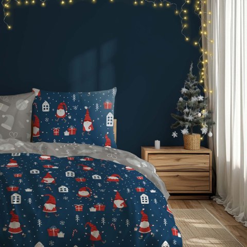 Pościel bawełniana 160x200 + 2x70x80 świąteczna wzór 081