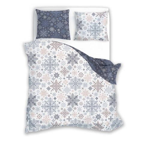 Pościel bawełniana 220x200 + 2x70x80 świąteczna wzór 077