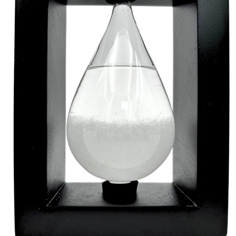 Barometr Burzowy Fitzroya w Oprawie Drewnianej - Kropla Storm Glass - BAW1