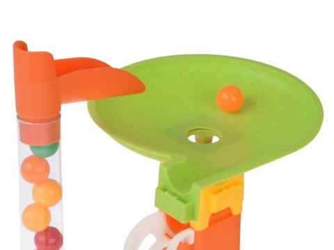 Klocki 63ele tor kulkowy kulodrom zjeżdżalnia dla kulek ZA5980