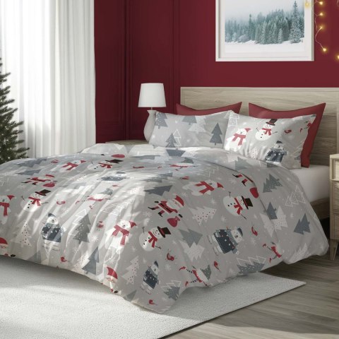 Pościel bawełniana 220x200 + 2x70x80 świąteczna wzór 079
