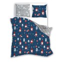 Pościel bawełniana 220x200 + 2x70x80 świąteczna wzór 081