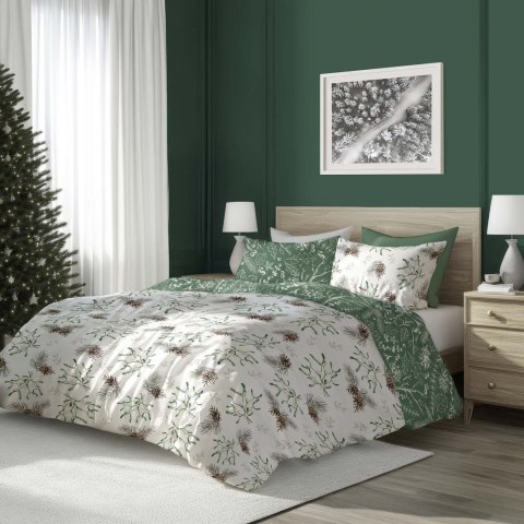 Pościel bawełniana 220x200 + 2x70x80 świąteczna wzór 083