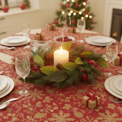 WIANEK DEKORACYJNY ŚWIĄTECZNY PU ZDOBIONY 43CM