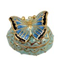 Ekskluzywne Pudełko na Biżuterię Szkatułka - Motylek z Kryształkami - B0782-00BL