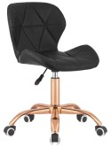 Krzesło obrotowe VASTO OFFICE PU BLACK ROSE GOLD