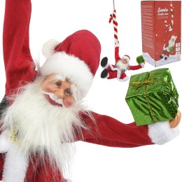 MIKOŁAJ ŚWIĄTECZNY GRAJĄCY RUSZAJĄCY SIĘ WISZĄCY Z LIZAKIEM CANDY 82CM MICA