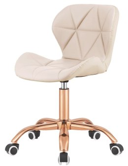 Krzesło obrotowe VASTO OFFICE PU CREAM ROSE GOLD