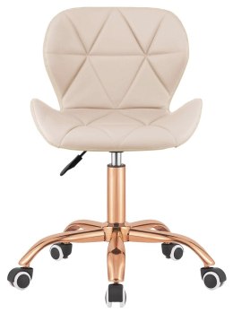 Krzesło obrotowe VASTO OFFICE PU CREAM ROSE GOLD