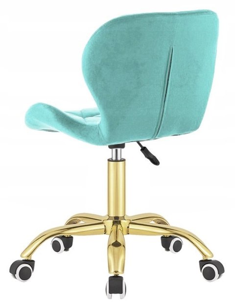 Krzesło obrotowe VASTO OFFICE VELVET MINT GOLD