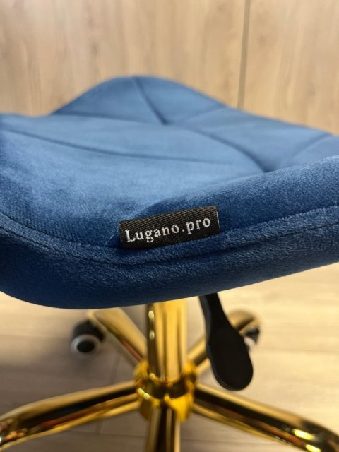 Krzesło obrotowe VASTO OFFICE VELVET BLUE GOLD