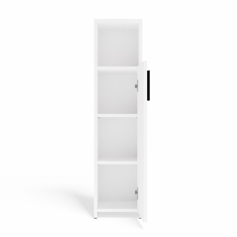Słupek Łazienkowy ALVO 1D BIAŁY 4 Półki 1 Drzwi Szafka Do Łazienki