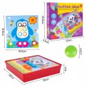 Układanka guzikowa Montessori mozaika edukacyjna trening małej rączki Miś