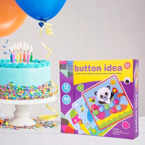 Układanka guzikowa Montessori mozaika edukacyjna trening małej rączki Miś