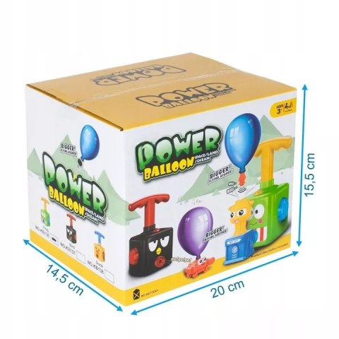 Wyrzutnia balonowa samochód żabka + pompka zestaw aerodynamiczny 12 balonów