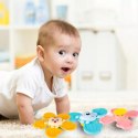 Zestaw grzechotek z przyssawką spinnery sensoryczne gryzaczki dla niemowląt