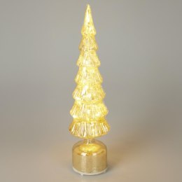 CHOINKA DEKORACYJNA ZŁOTA LED 7 KORON CIEPŁY BIAŁY 40CM