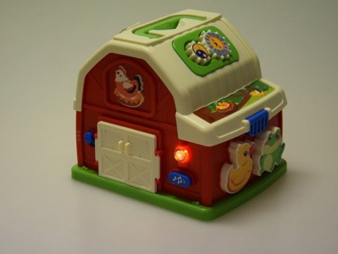 Interaktywny domek edukacyjny farma klocki odgłosy zwierząt sorter ZA5956
