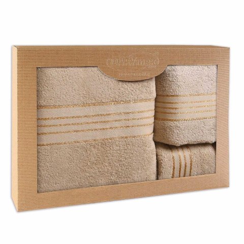 Ręcznik D Bawełna 100% Tiwano Cappuccino (P) 30x50+50x90+70x140 kpl.