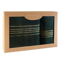 Ręcznik D Bawełna 100% Tiwano Zieleń Butelkowa (P) 50x90+70x140 kpl.