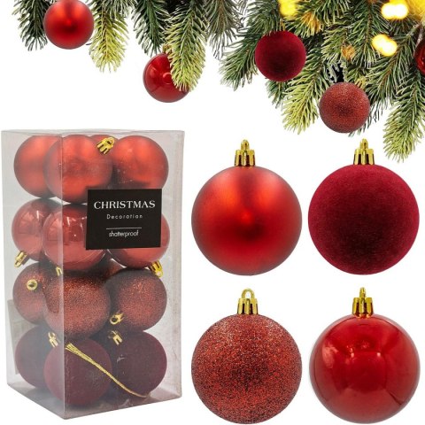 ZESTAW 16 BOMBEK CZERWONY