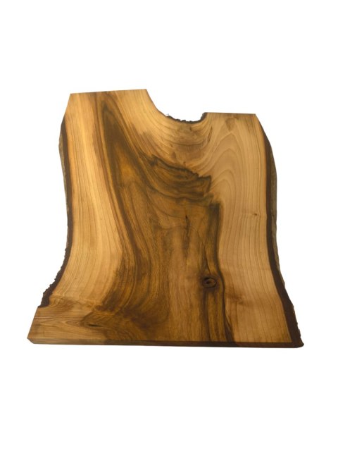 Deska z orzecha | Deska z drewna orzecha włoskiego - unikatowa, olejowana, okorowana, naturalna, idealna do kuchni i serwowania