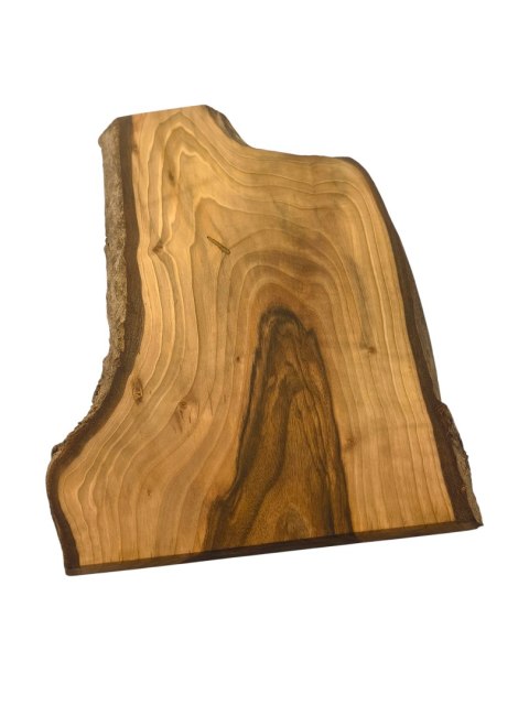 Deska z orzecha | Deska z drewna orzecha włoskiego - unikatowa, olejowana, okorowana, naturalna, idealna do kuchni i serwowania