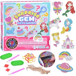 Kreatywny kalendarz adwentowy wyklejanka haft diamentowy breloczki ZA6019