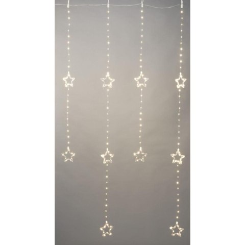 LAMPKI CHOINKOWE KURTYNA ŚWIETLNA 200x200 CM 415LED CIEPŁY BIAŁY GWIAZDKI