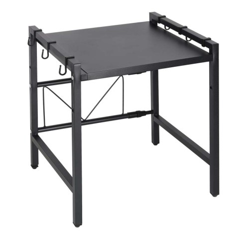 Półka kuchenna nad mikrofalówkę organizer regulowany metalowy 6 wieszaków