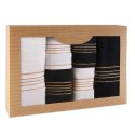 Ręcznik D Bawełna 100% Tiwano Biały + Czarny (P) 2x30x50+2x50x90+2x70x140 kpl.