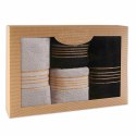 Ręcznik D Bawełna 100% Tiwano Jasny Popiel + Czarny (P) 2x50x90+2x70x140 kpl.