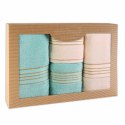 Ręcznik D Bawełna 100% Tiwano Krem + Jasny Turkus (P) 2x50x90+2x70x140 kpl.
