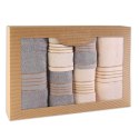 Ręcznik D Bawełna 100% Tiwano Krem + Popiel (P) 2x30x50+2x50x90+2x70x140 kpl.