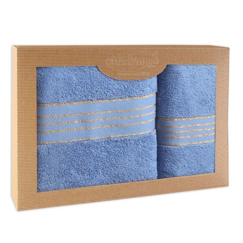 Ręcznik D Bawełna 100% Tiwano Niebieski (P) 50x90+70x140 kpl.